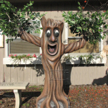 Custom large outdoor garden resin fiberglass tree sculpture statue