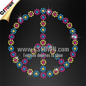 The combination of peace and flower wholesale custom heat transfers