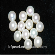 Wholesale Pearl Jewelry Loose Freshwater Pearl Bead Half Drilled (AAA white 8-9mm)