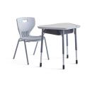 Adjustable irregular school students study desks and chairs