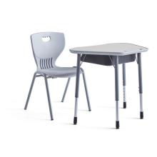 Adjustable irregular school students study desks and chairs