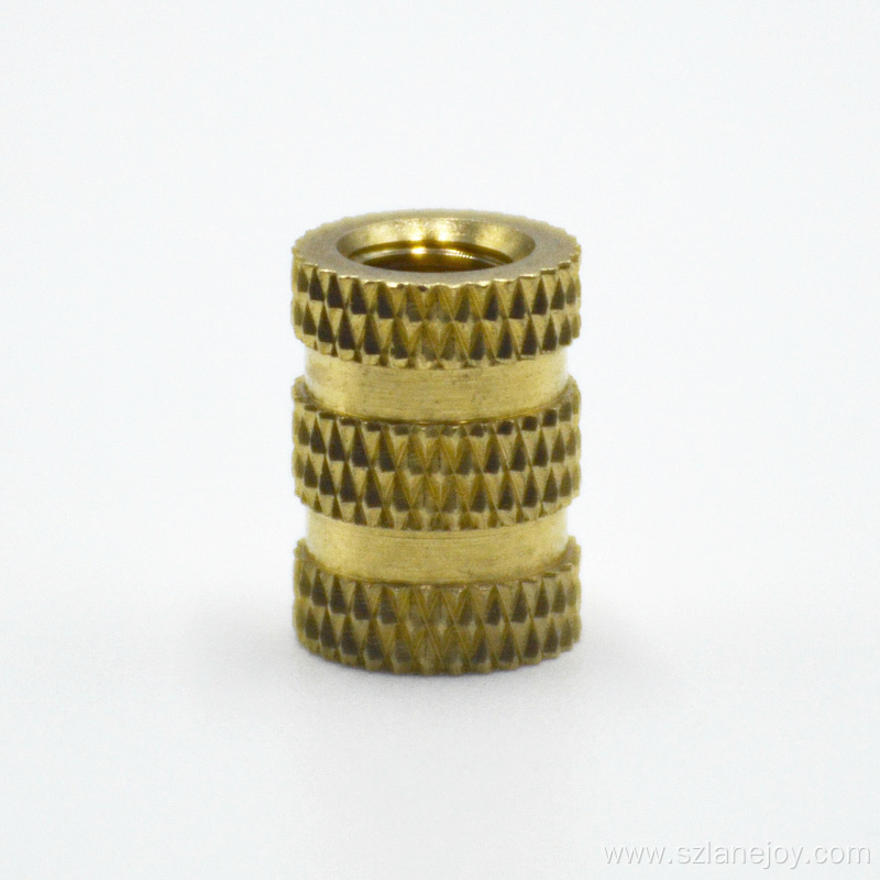 m2 straight knurled brass insert