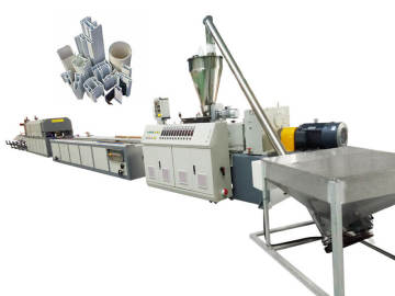 CE standard wood plastic profile extrusion line