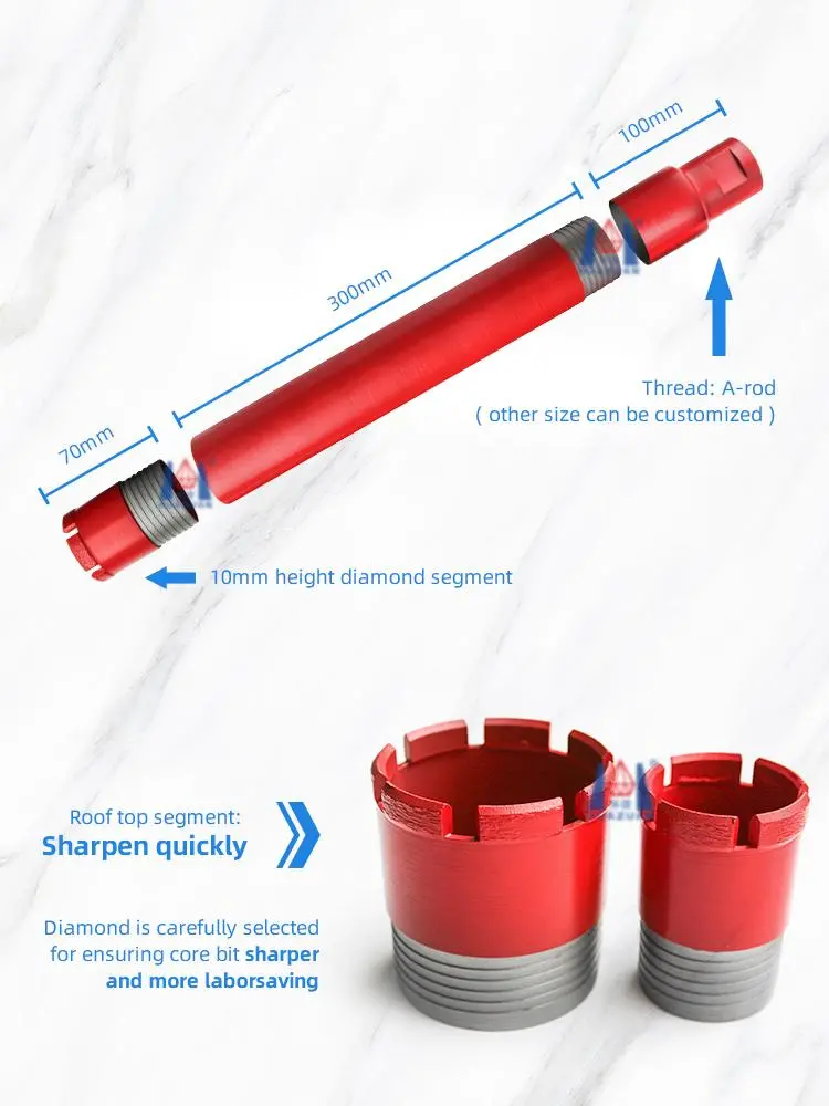 High Efficiency Diamond Drilling Tool Diamond 3 Parts Assembly Core Bits for Reinforced Concrete Asphalt