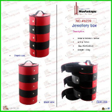 Leather jewellery presentation boxes with 3 layers