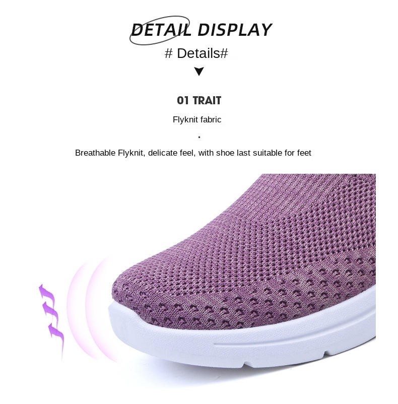 36-41 female Lightweight knitting Casual Walking Shoes Breathable Athletic Fitness Jogging Tennis Racquet Sport Running Sneakers