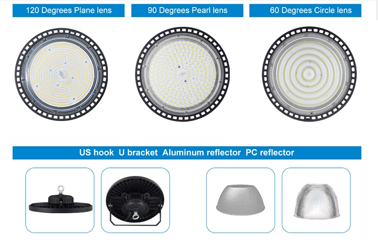 High-output LED high bay light for warehouse