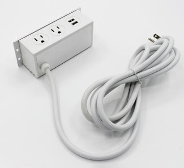 Under desk USB ports power outlet