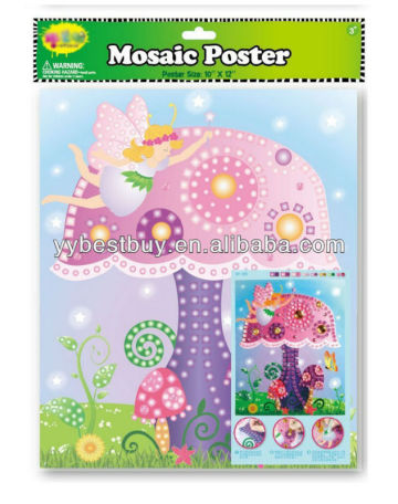 educational toy kids mosaic craft kit DIY sticky foam mosaics