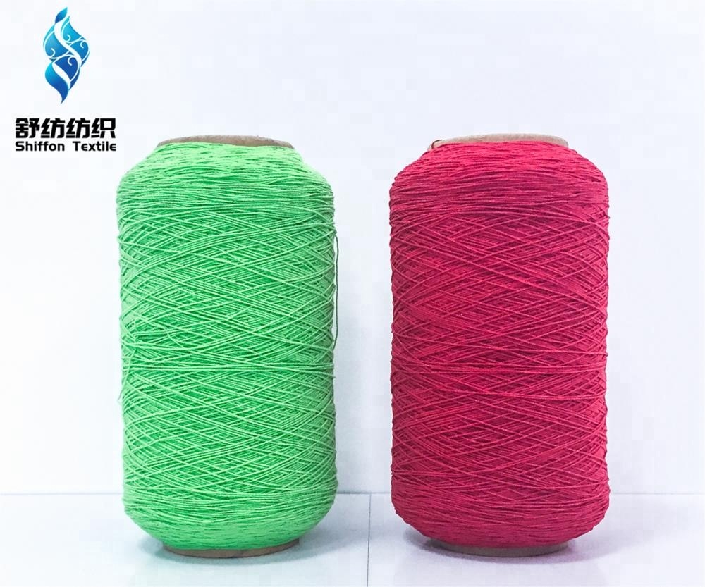 Lycra spandex covered yarn Latex rubber elastic yarn for gloves socks