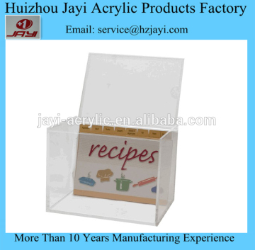 Acrylic recipe card holder boxes,acrylic recipe box wholesale acrylic recipe boxes