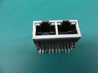 UTP Cat 6 2 Port Shielded RJ45 Connector 10 Pin , 10 / 100