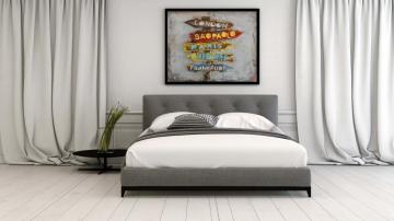 Road Direction Sign World at Your Feet Metal Art