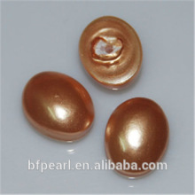 10*8mm Wholesale Yellow Cabochons Loose Pearl Beads