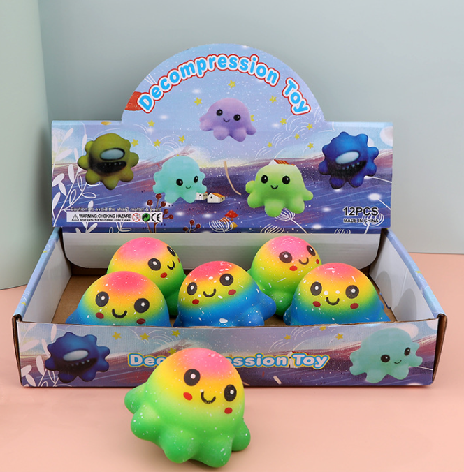 Squishy Squeeze Toys Rainbow Octopus