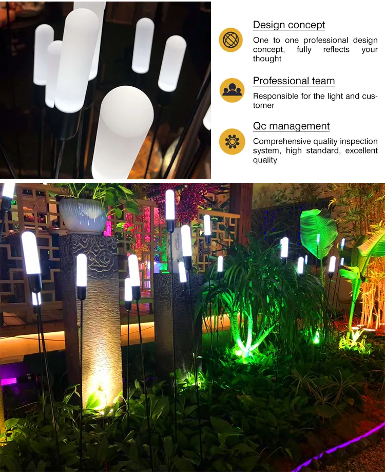 Fiber Optic Light Creative Design Holiday Decoration Landscape LED Powered Garden Lights