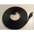 Cable de red de cable Ethernet plano negro Cat7 de 30 pies