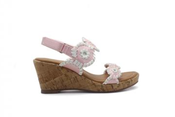 Hand Knitting Middle wedge sandals