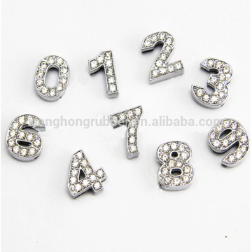 DIY Hot sale 10mm number slider charm for bracelet