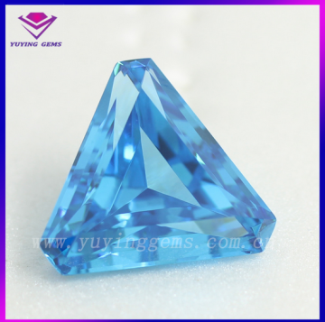 Loose Gemstone Price Triangle Cut Created Cubic Zirconia Aquamarine CZ
