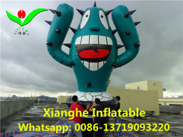 Outdoor large advertising custom inflatable artificial cactus cartoon 5mH