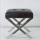 Modern Ottoman Soft Cushion Metal Base Stool For Bedroo