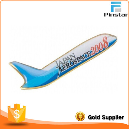 Custom made cheap offset printing airplane lapel pin