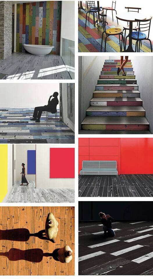 1080X150mm Colorful Wooden Floor Tile