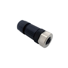 Conector feminino de m12 reta de 5 pólo-pólo de campo