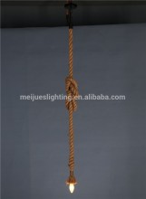 Vintage industrial led edison bulb hemp rope pendant lamp