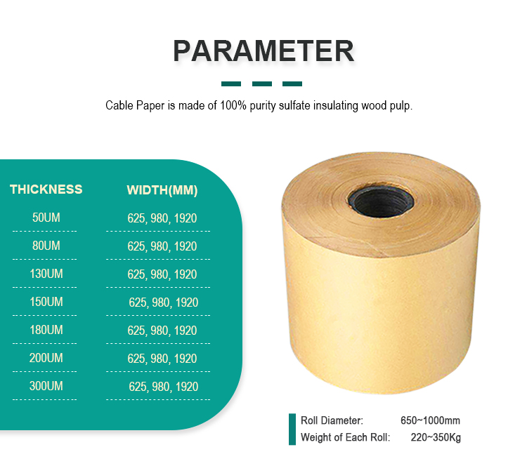 High voltage Disposable for Transformer kraft insulation paper