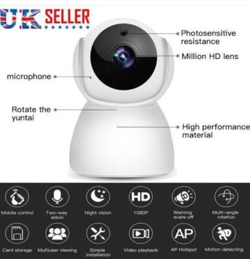 V380 Turn Camera 360 Degree WIFI Monitor 720P HD Wireless Wifi IP Camera CCTV Security Webcam Home Baby Pet Monitor CAM