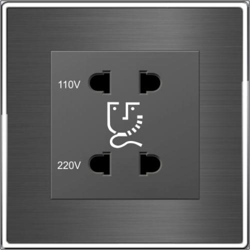 Enchufe eléctrico de la máquina de afeitar de la pared