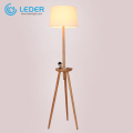 Lámpara de pie LED de madera LEDER