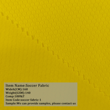 Wholesale Custom Color Breathable Sweat-Wicking Soccer Mesh Fabric