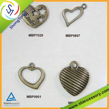 Wholesale broken heart charms, heart shape charm, bulk heart charms