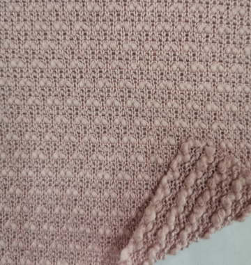 coarser knit looped fabric