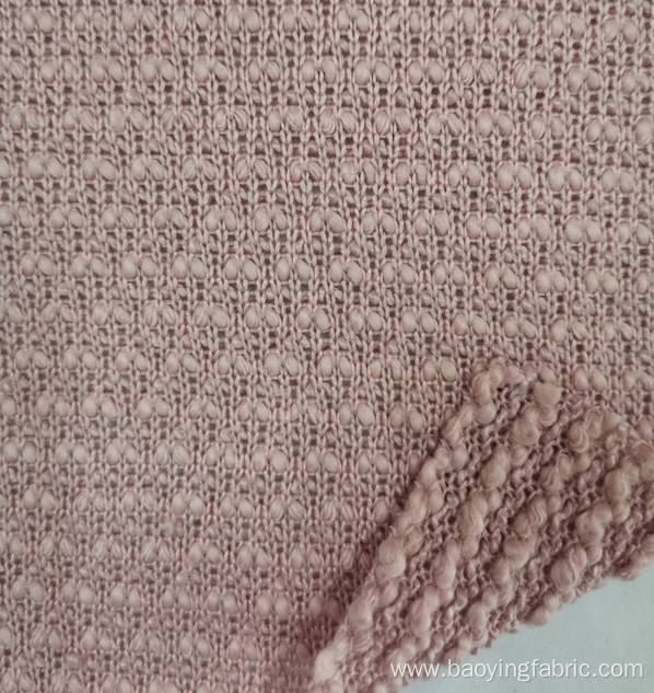 coarser knit looped fabric