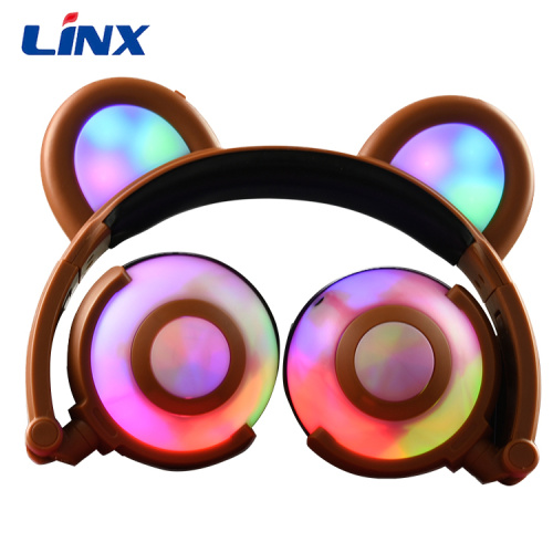 Christmas promotional gift kid bear ear headphones