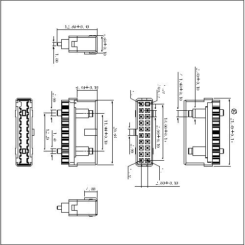 IDC3F04 4-3.0 IDC 20PIN FEMALE(C TYPE) 