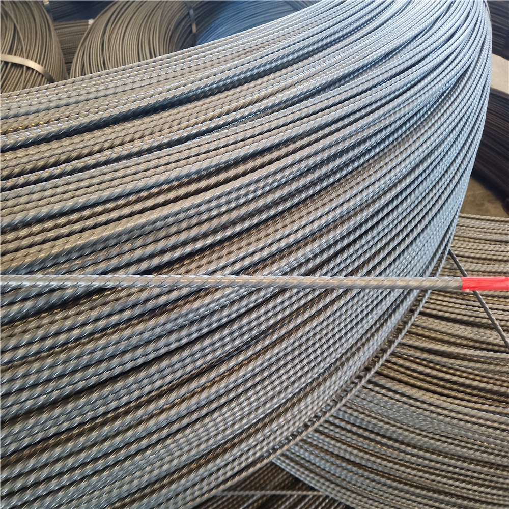 82b 5.5 mm Spiral Rib PC Wire untuk Pembinaan Konkrit