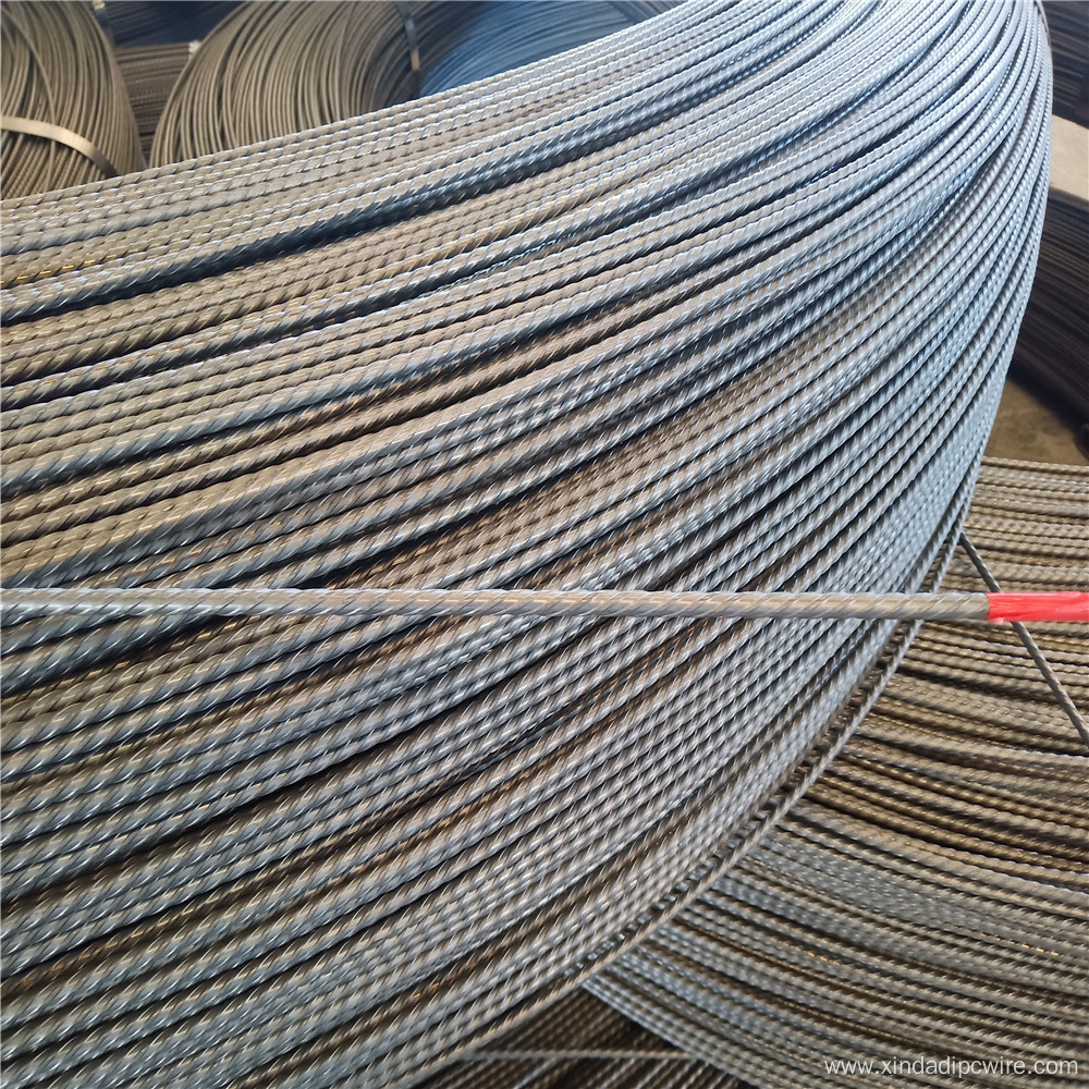 High Carbon 6MM PC Steel Wire Indented Wire