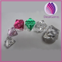 DIY usage plastic diamond-cut mixed color acrylic beads