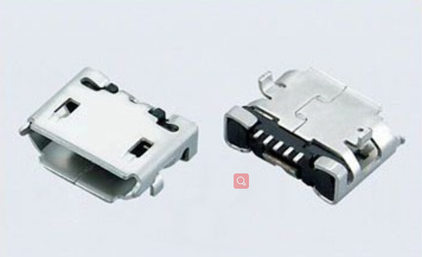 Micro USB B TYPE contactdoos dip shell