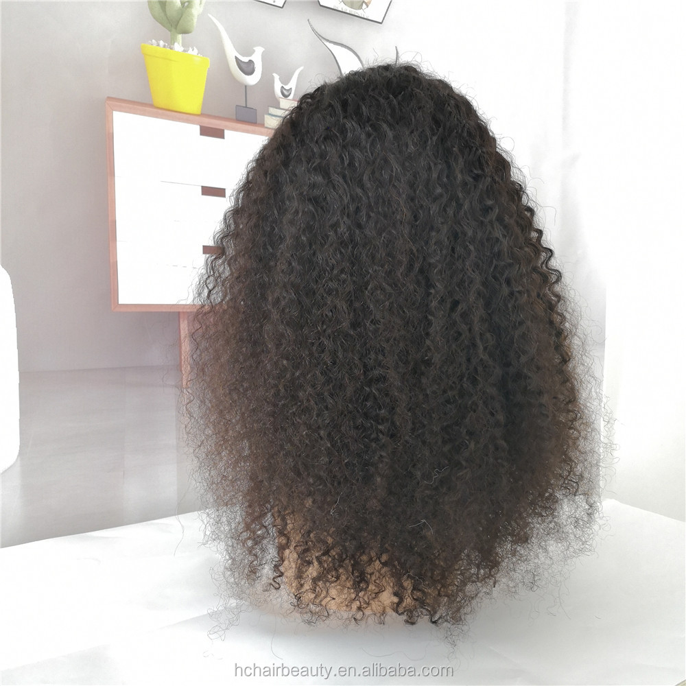 Afro Kinky Curly Wig 360 Lace Front Human Hair Wig Pre-Plucked With Baby Hair Brazilian Remy Human Hair Wig For Black Women