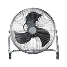 20-inch Metallic Power Fan with Three-speed Control, Fluctuating Oscillation, and Chromed Housing
