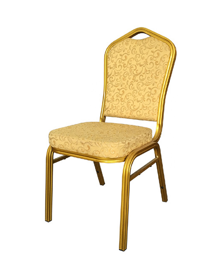 Bulk sale factory price hotel furniture cloth covering aluminium alloy frame banquet chair