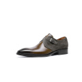 Cow Leather Buckle Men's Shoes