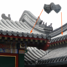 Grey Color Old Oriental Roof Tile For Chinese Traditional House