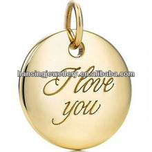 wholesale gold letters card charm